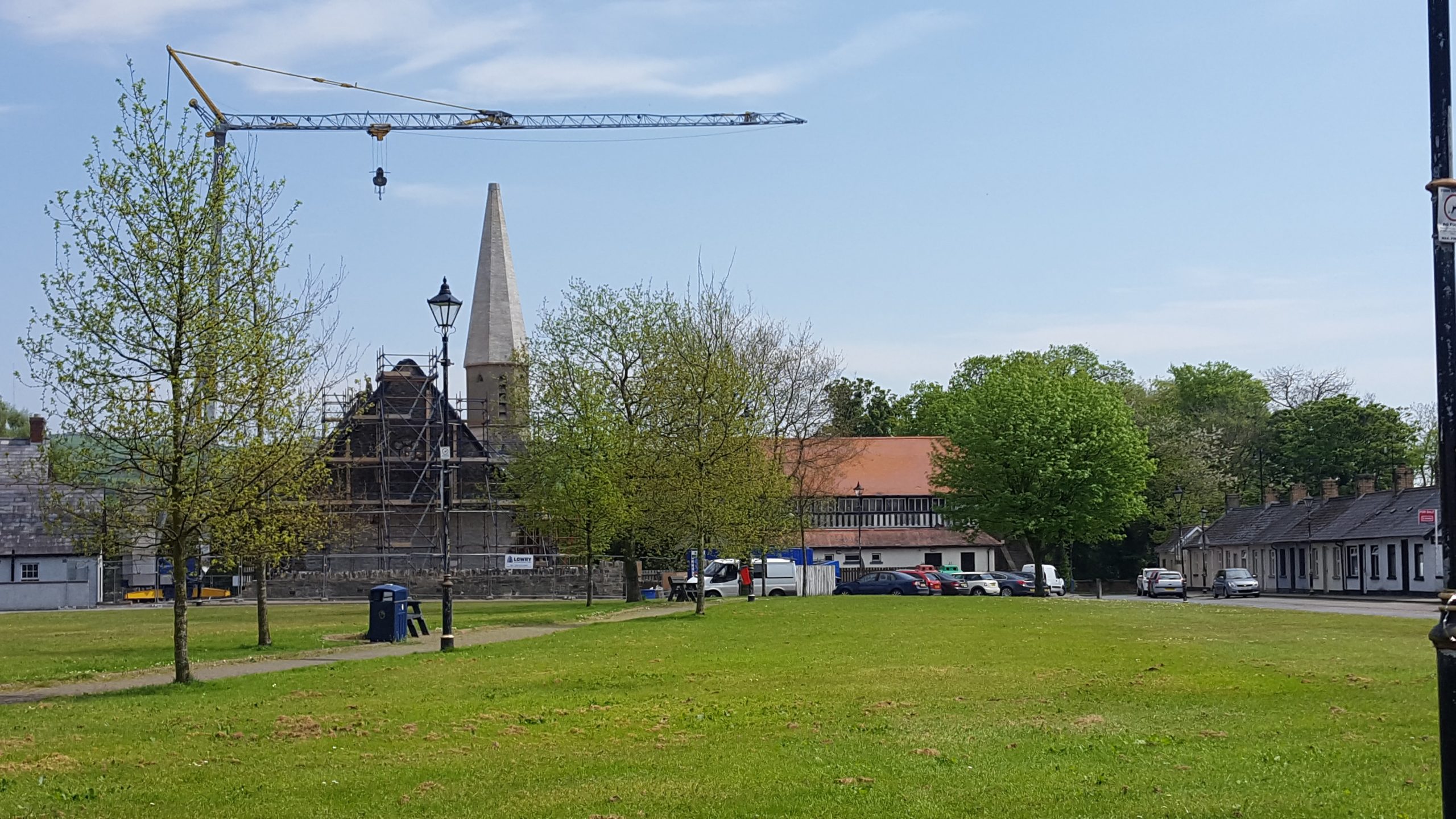 20160512_130440 Self Erecting Tower Crane on a Church Restoration in Sion Mills