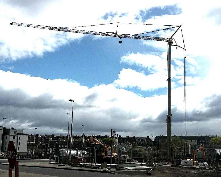 Potain HDT80 Self Erecting Tower Crane in Edinburgh Crane Hire Scotland