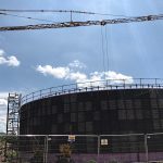 Self Erecting Tower Crane on a Bio Tank Project