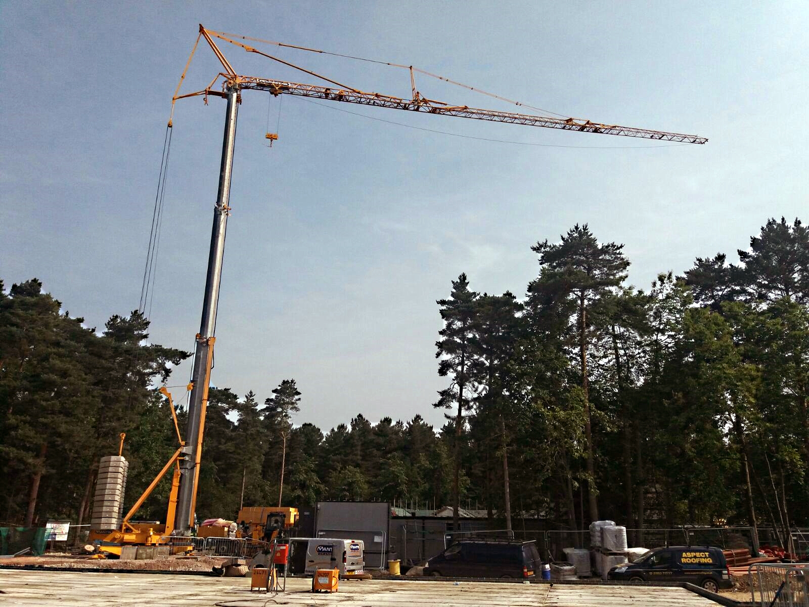 Crane on a Centre Parcs Project Crane on a Centre Parcs Project