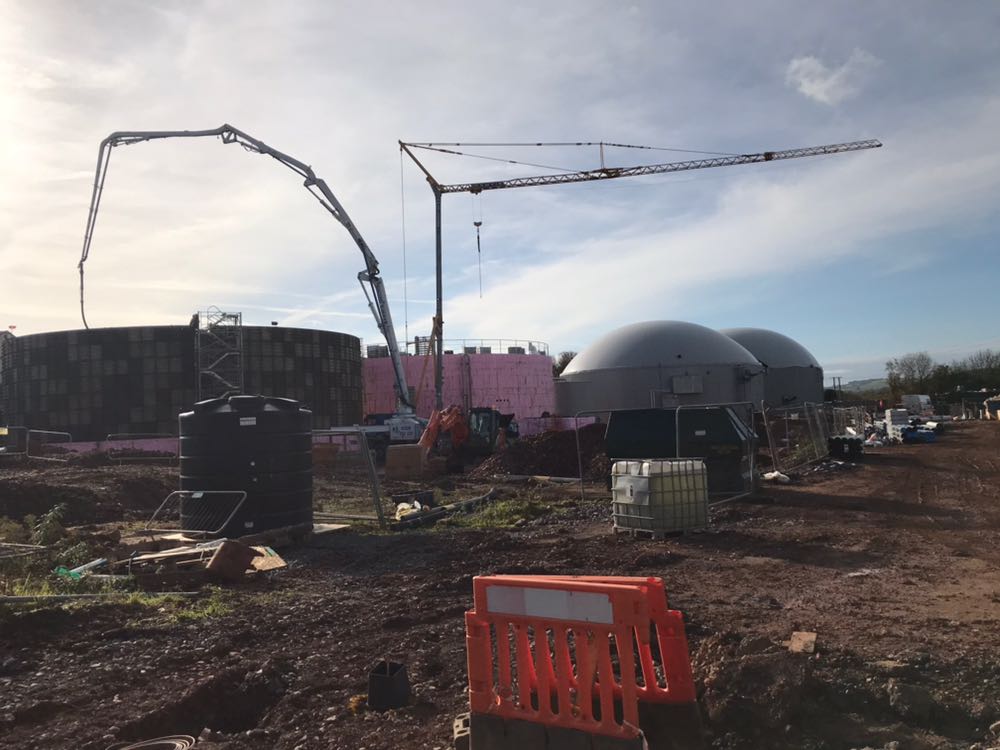 Potain IGO on Bio Gas Tank Project in Devon