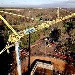 Self Erecting Tower Crane on Wentworth Estate