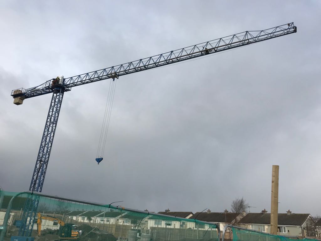 Tower Crane on a Residential Project in Dublin