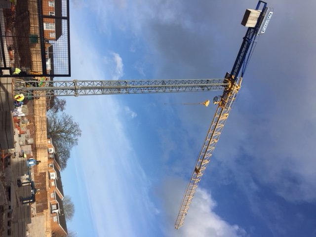 Tower Crane on a Care Home Project in Studley Tower Crane on a Care Home Project in Studley