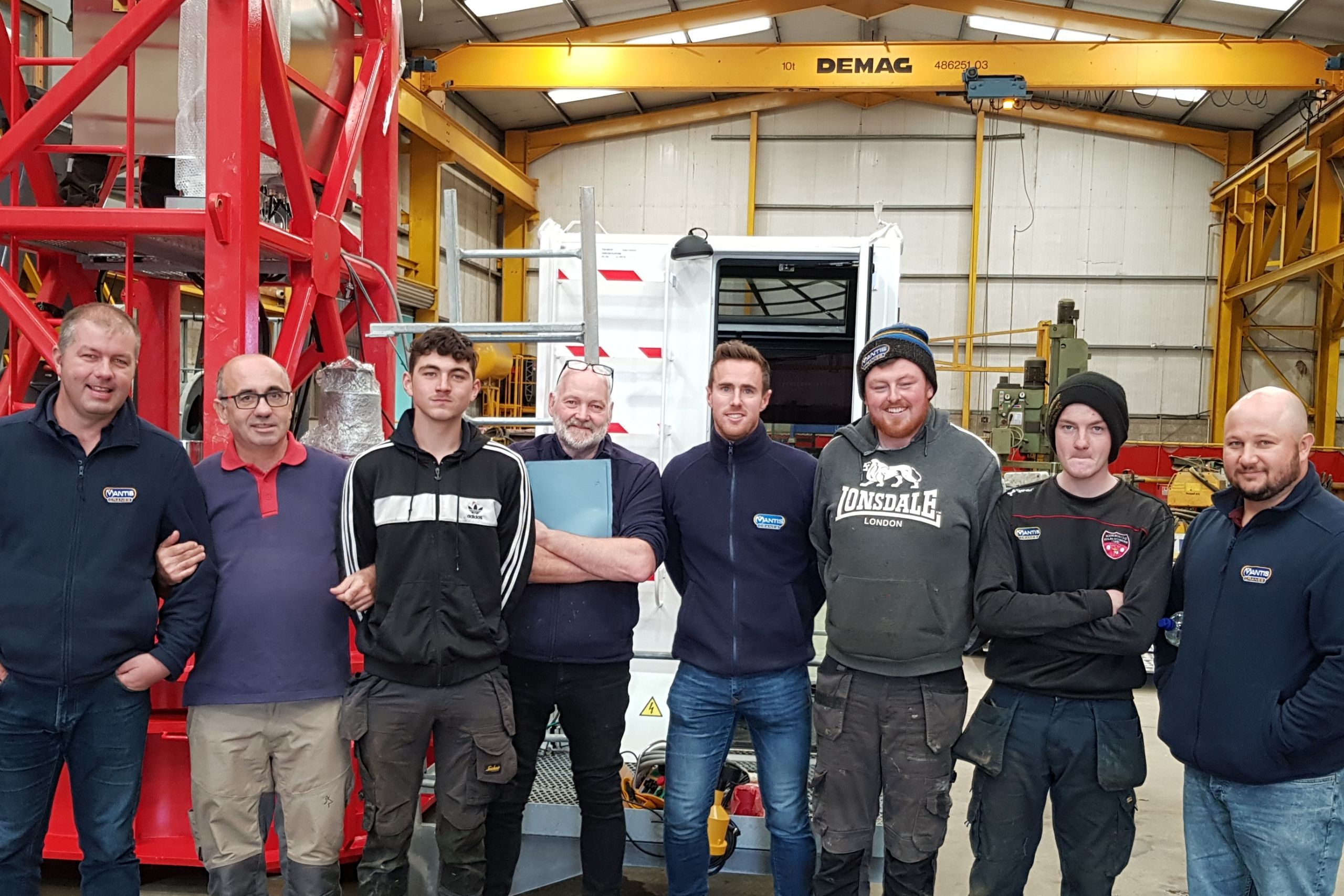 Saez Tower Cranes engineer training Mantis Cranes UK and Mantis Cranes Ireland on a Saez Tower crane