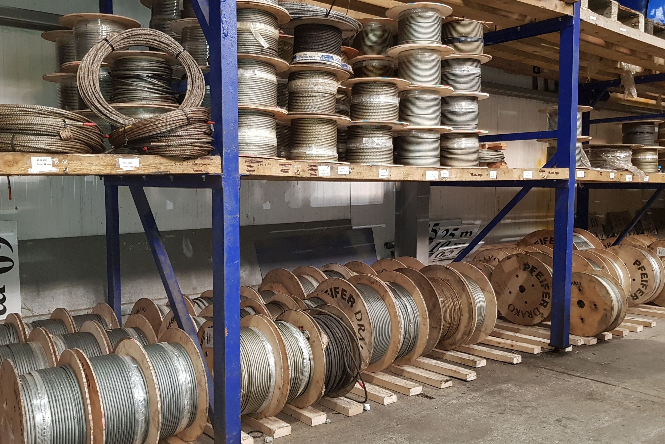 Stocks of crane spares and crane spare parts