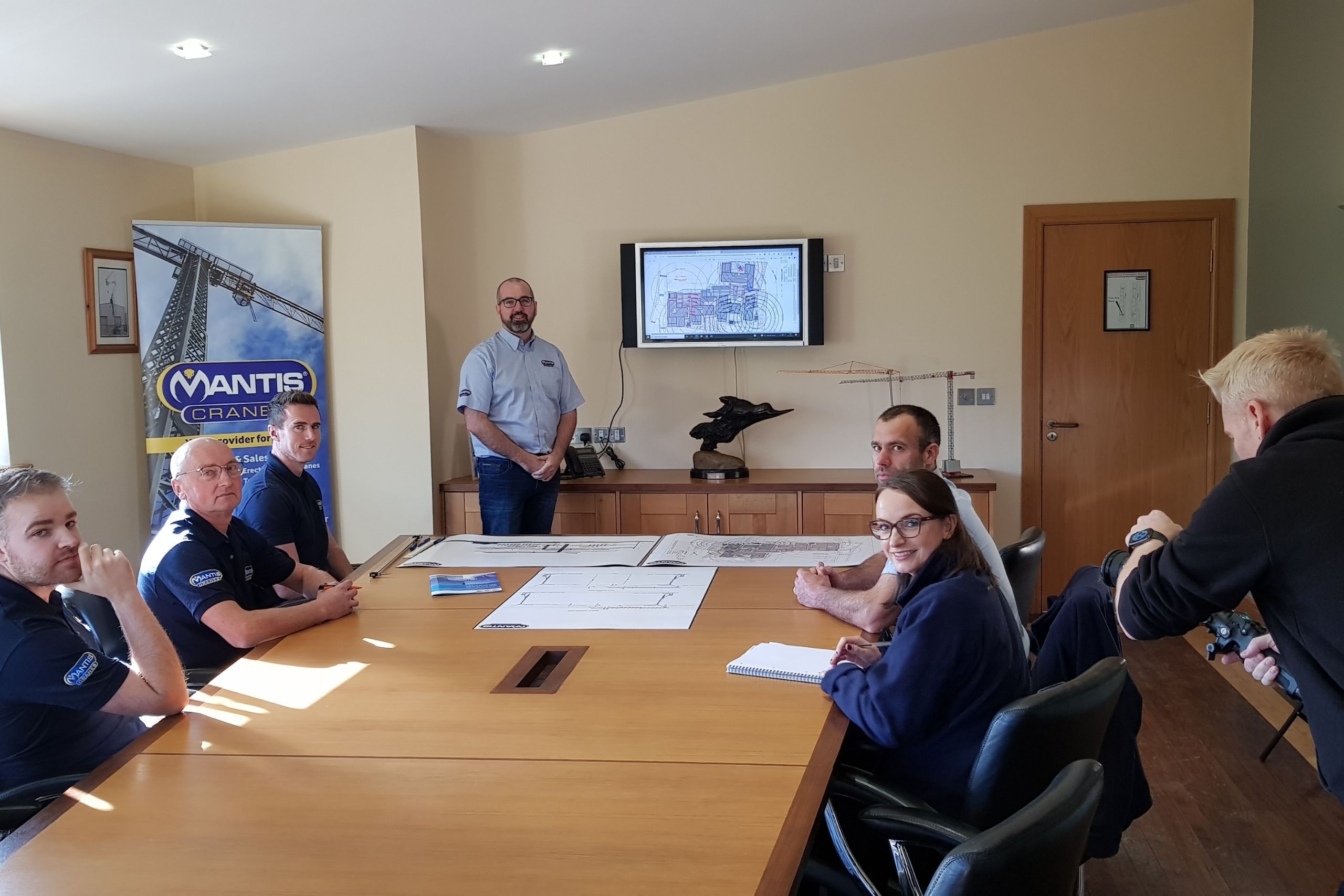 Boardroom of Mantis Cranes a supplier of crane hire england