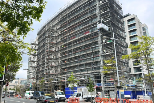 a photo of a goods and personnel hoist