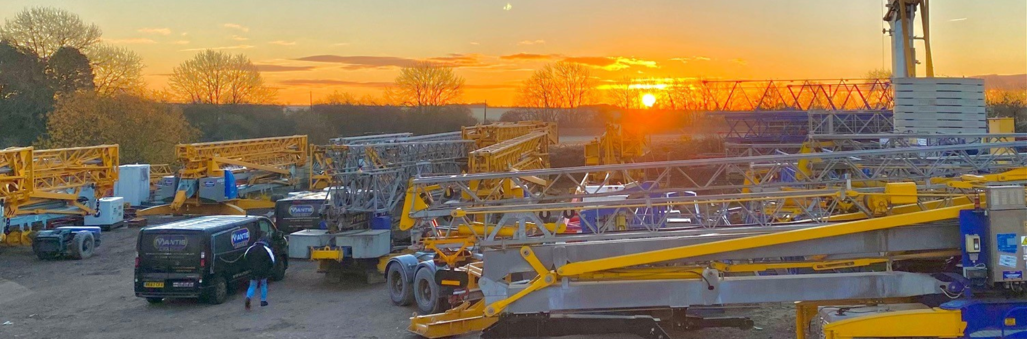 A photo of the Mantis Cranes UK Yard