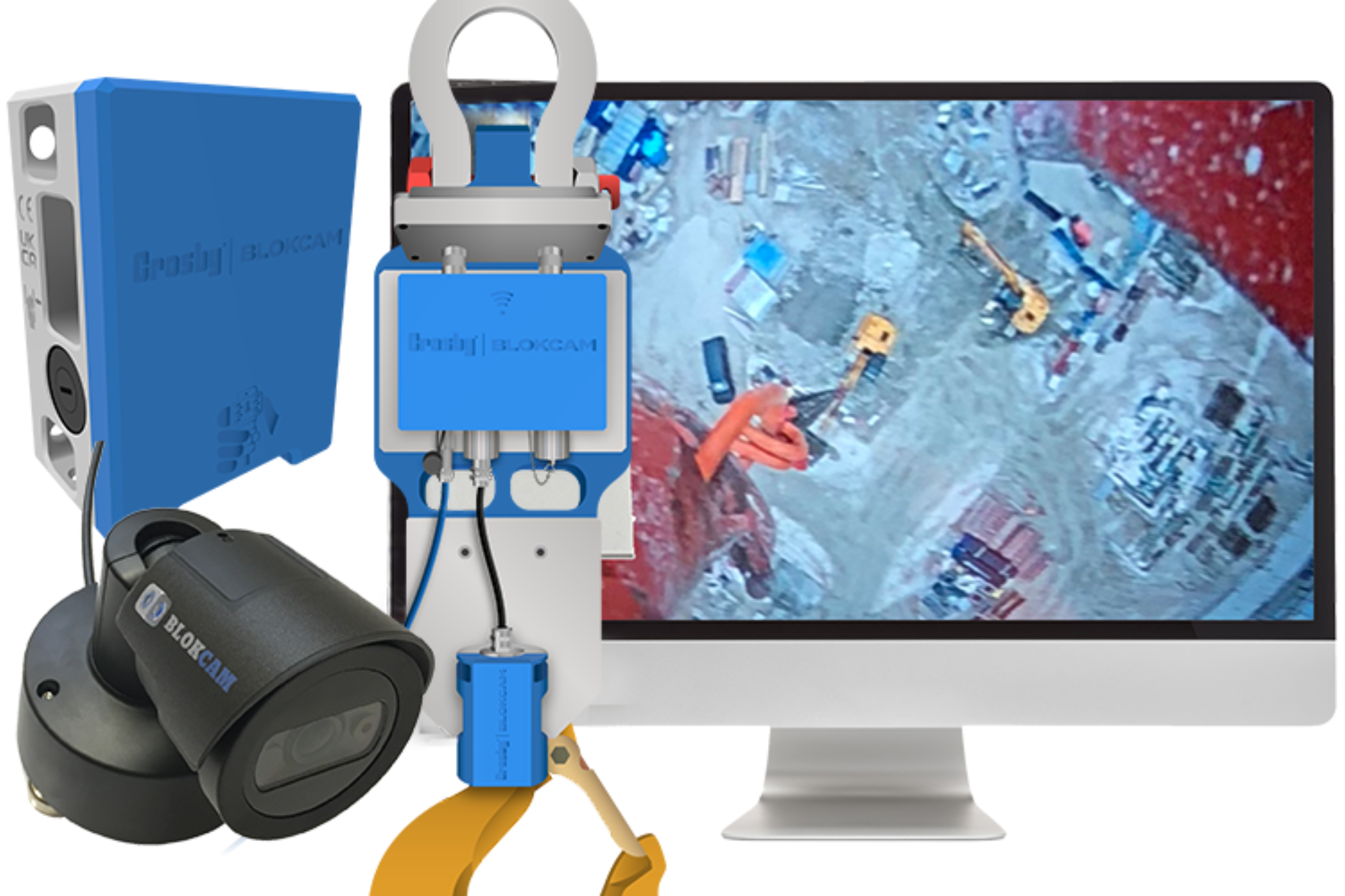 A photo of a wireless hook camera system for a tower crane