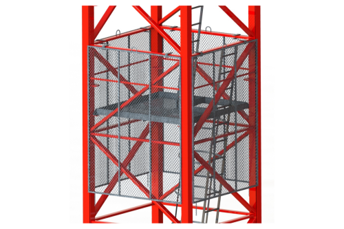 A photo of an anti-climb system for a Mantis Cranes tower crane