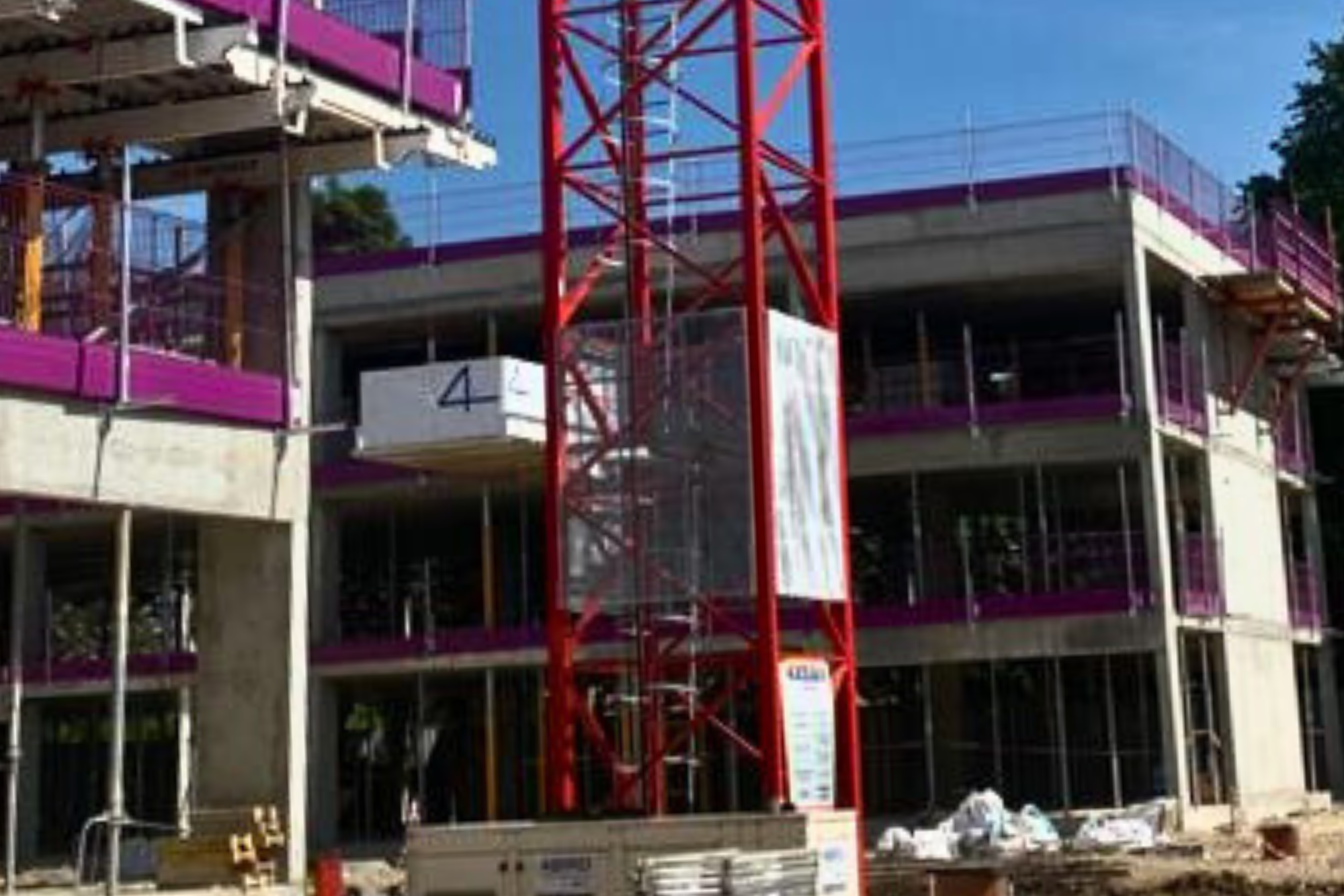 A photo of a mantis Cranes Tower Crane fitted with an anti climb system