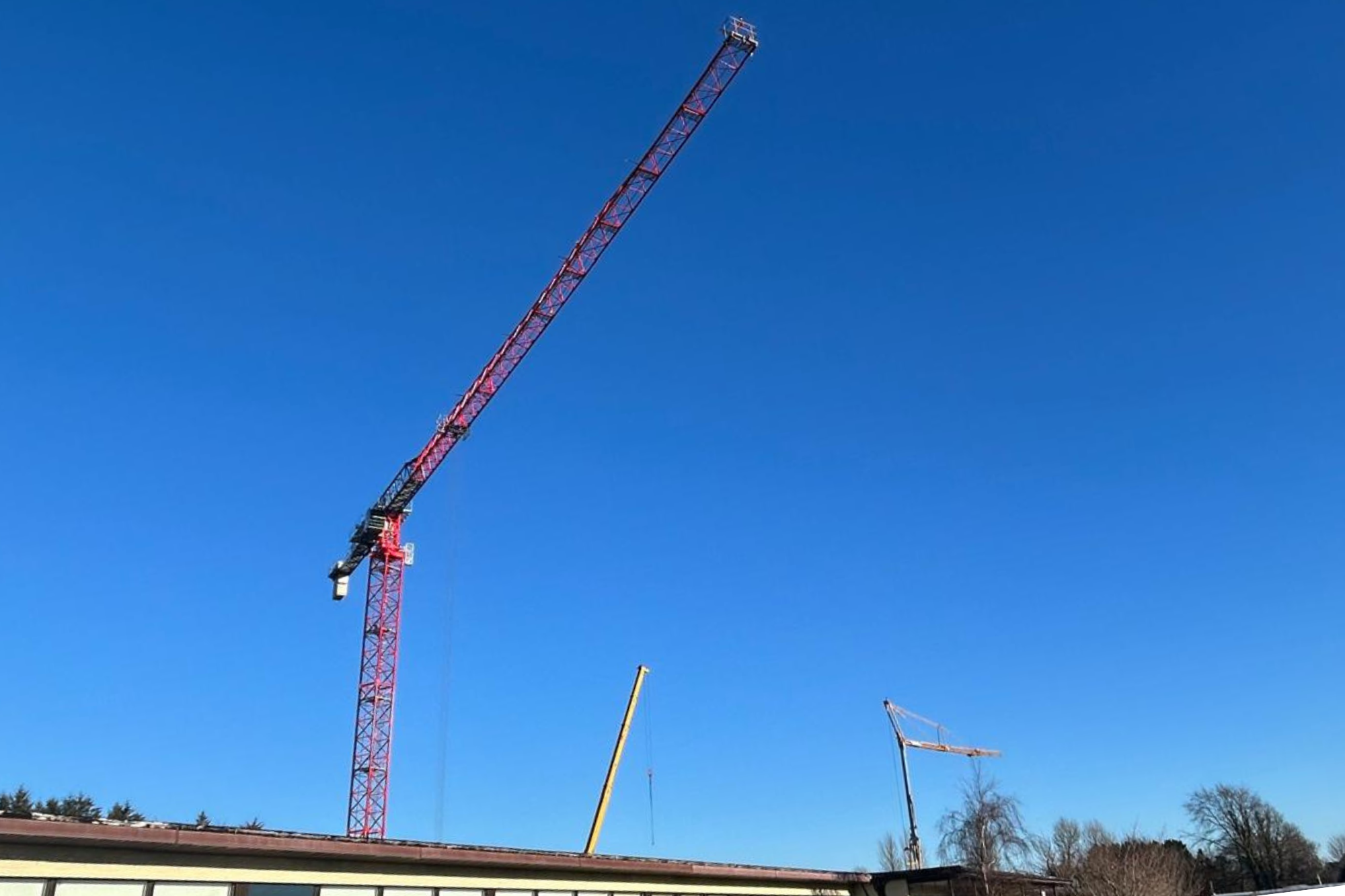 A photo of a tower crane hired from mantis Cranes